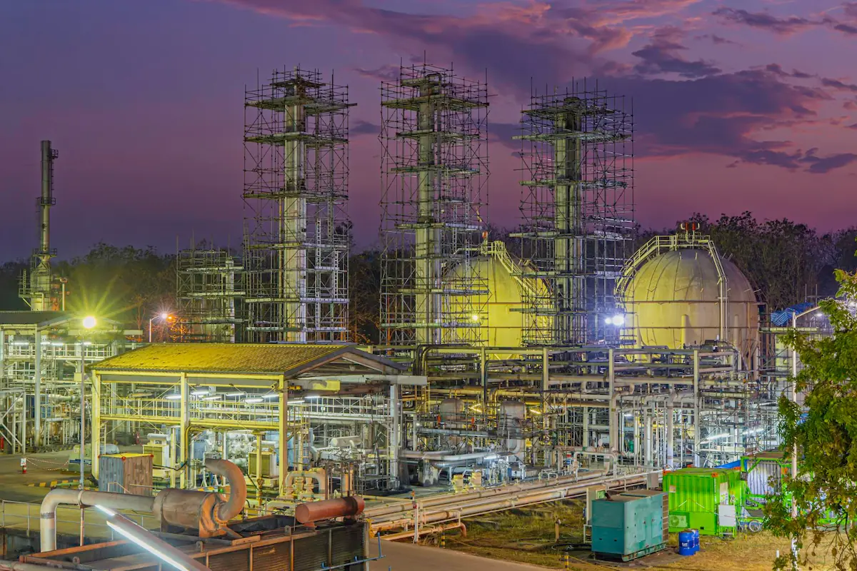 Oil and gas industrial area
